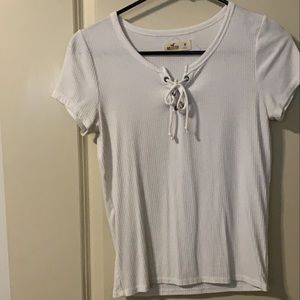 white Hollister shirt